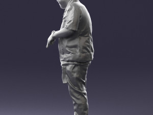 fat man in jeans 0334 Model 3D