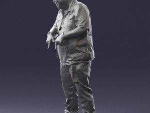 fat man in jeans 0334 Model 3D