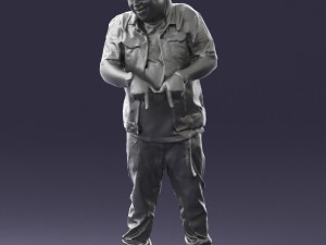 fat man in jeans 0334 Model 3D