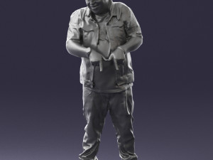 fat man in jeans 0334 Model 3D