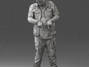 fat man in jeans 0334 Model 3D