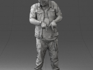 fat man in jeans 0334 Model 3D