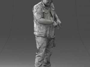 fat man in jeans 0334 Model 3D