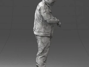 fat man in jeans 0334 3D Model