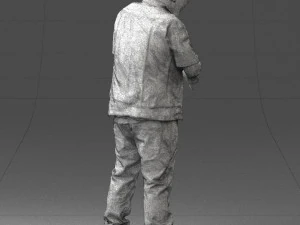 fat man in jeans 0334 3D Model