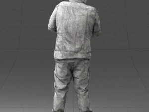 fat man in jeans 0334 3D Model