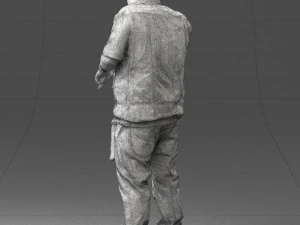 fat man in jeans 0334 3D Model
