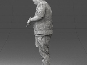 fat man in jeans 0334 Model 3D