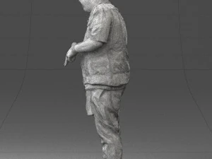 fat man in jeans 0334 3D Model