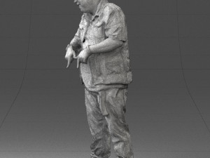 fat man in jeans 0334 Model 3D