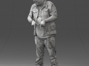 fat man in jeans 0334 Model 3D