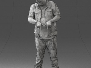 fat man in jeans 0334 Model 3D