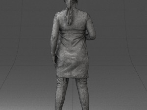 woman with microphone 0331 3d print ready 3Dプリントモデル