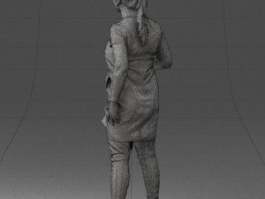 woman with microphone 0331 3d print ready 3Dプリントモデル
