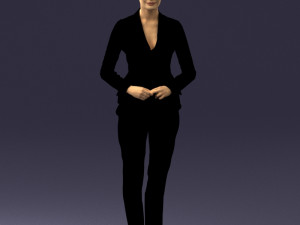 woman in black suit 0322 Modello 3D