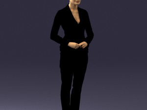 woman in black suit 0322 Modello 3D