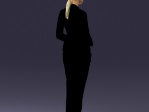woman in black suit 0322 Modello 3D