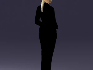 woman in black suit 0322 3D Model