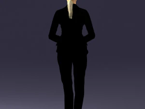 woman in black suit 0322 3D Model