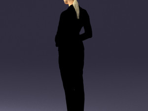woman in black suit 0322 Modello 3D