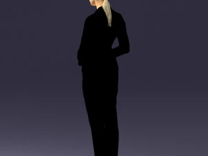 woman in black suit 0322 3D Model