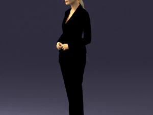 woman in black suit 0322 3D Model