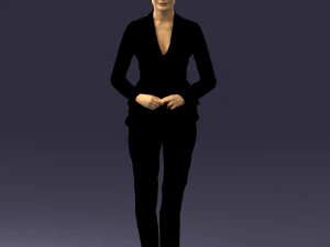 woman in black suit 0322 3D Model
