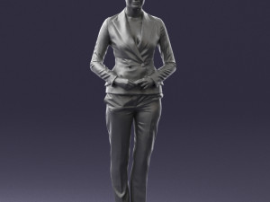 woman in black suit 0322 Modello 3D