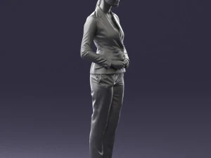 woman in black suit 0322 3D Model