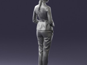 woman in black suit 0322 Modello 3D