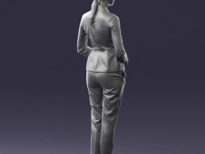 woman in black suit 0322 3D Model