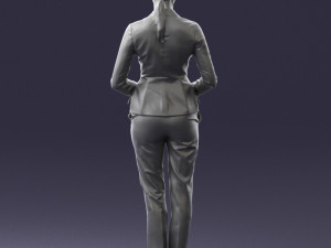 woman in black suit 0322 Modello 3D