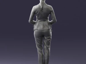 woman in black suit 0322 3D Model