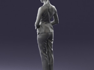 woman in black suit 0322 Modello 3D
