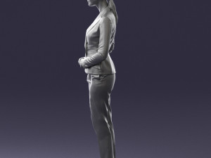 woman in black suit 0322 Modello 3D