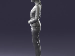 woman in black suit 0322 3D Model