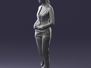 woman in black suit 0322 Modello 3D