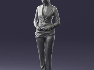 woman in black suit 0322 3D Model