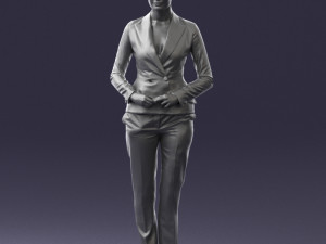 woman in black suit 0322 Modello 3D