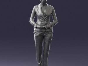 woman in black suit 0322 Modello 3D