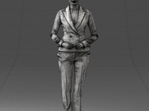 woman in black suit 0322 Modello 3D