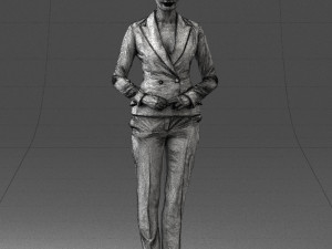 woman in black suit 0322 Modello 3D