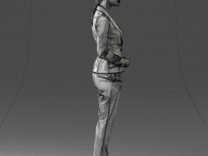 woman in black suit 0322 Modello 3D
