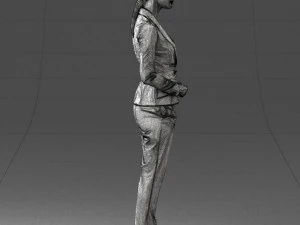 woman in black suit 0322 3D Model