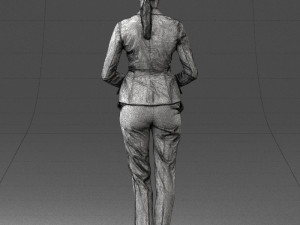 woman in black suit 0322 Modello 3D