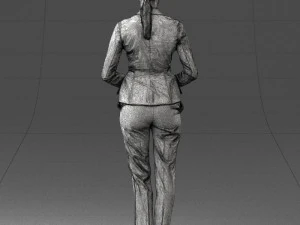 woman in black suit 0322 3D Model