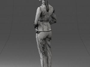 woman in black suit 0322 Modello 3D