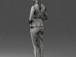 woman in black suit 0322 3D Model