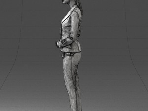 woman in black suit 0322 Modello 3D