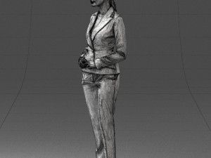 woman in black suit 0322 Modello 3D